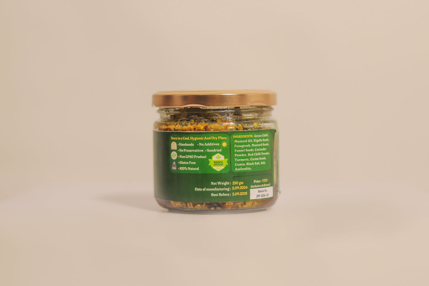 Tehelka Mirchi (Green Chilli Pickle)