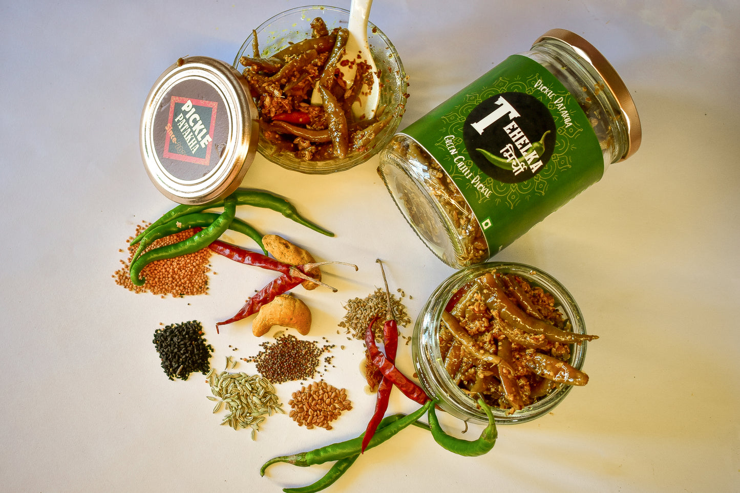 Tehelka Mirchi (Green Chilli Pickle)