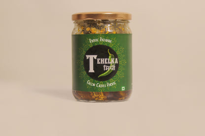 Tehelka Mirchi (Green Chilli Pickle)