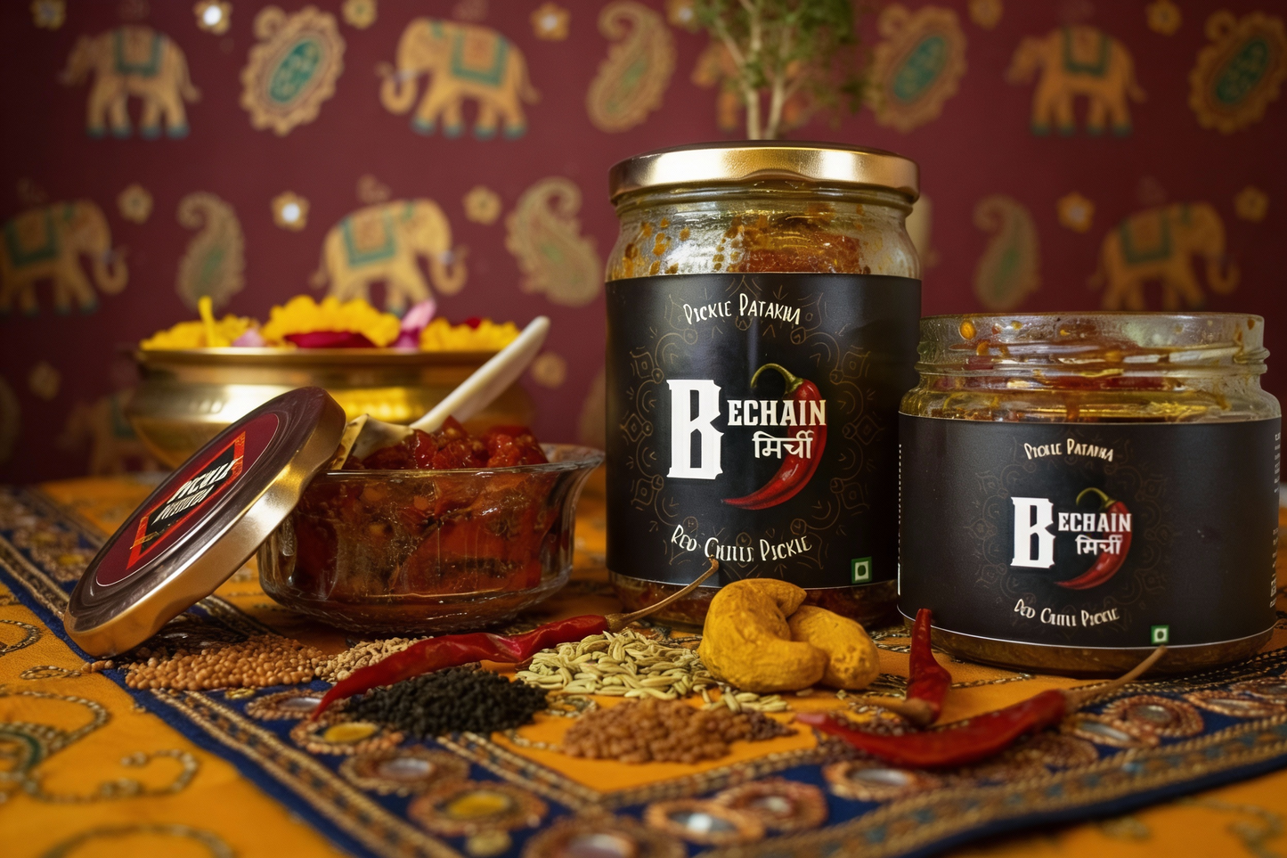 Bechain MIrchi (Red chilli pickle)