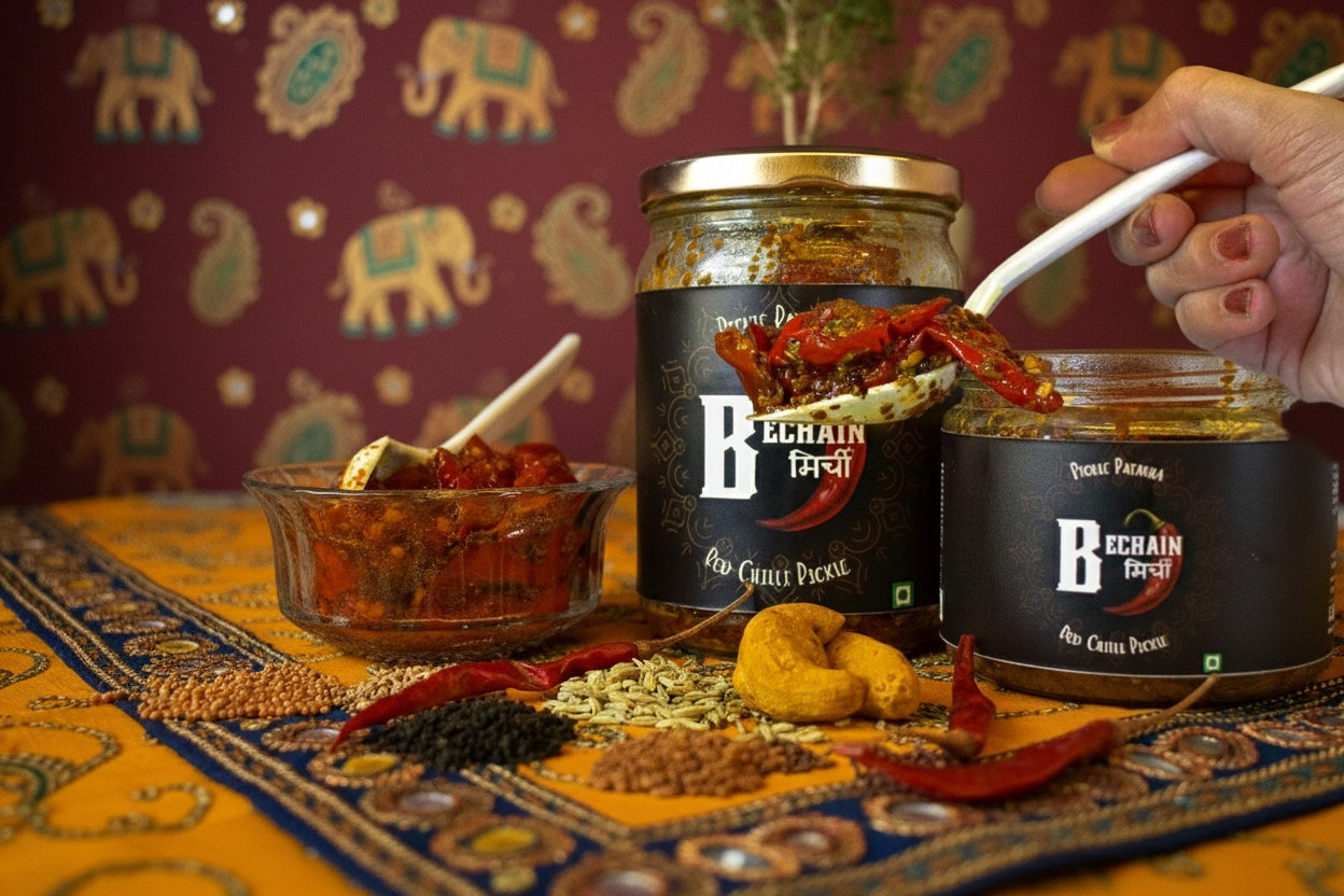 Bechain MIrchi (Red chilli pickle)