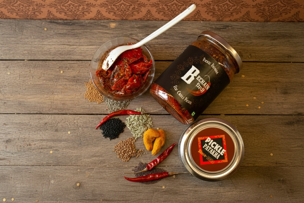 Bechain MIrchi (Red chilli pickle)