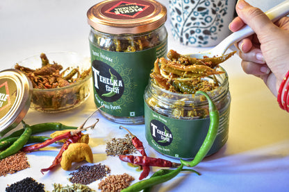 Tehelka Mirchi (Green Chilli Pickle)